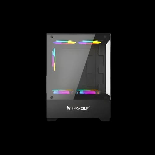 t wolf ice cooler x5 argb m atx mid tower gaming casing black 4