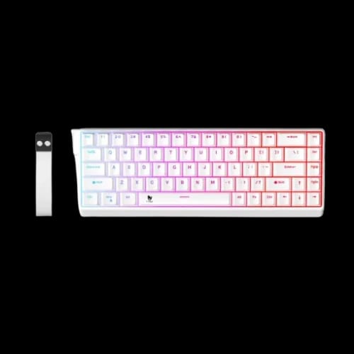 t wolf k68 rgb tri mode wireless mechanical keyboard bright moon white