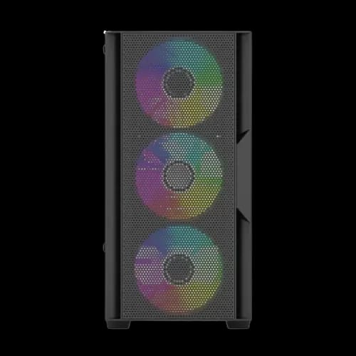 t wolf phantom x4 rgb m atx mid tower gaming case with 200w psu front