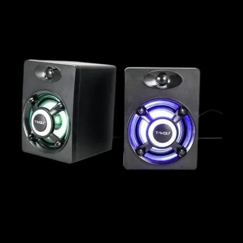 t wolf s1 rgb 2 0 wired gaming speaker