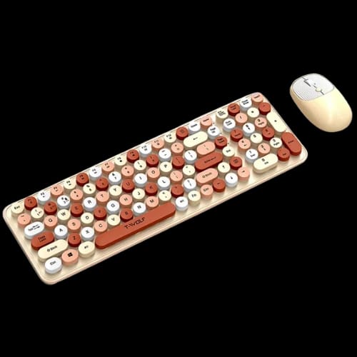 t wolf tf350 wireless keyboard mouse combo milk tea 1