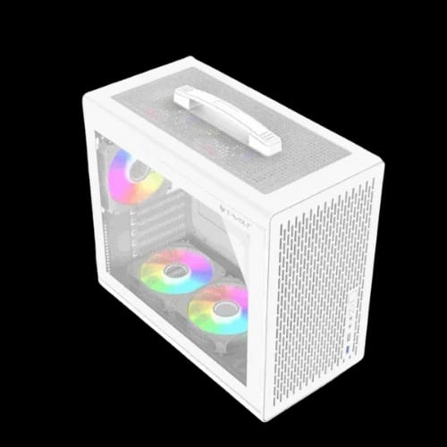 t wolf xplender x5 bh argb mini itx portable casing white 3