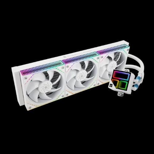 thermalright frozen infinity 360 white cpu cooler angled 1