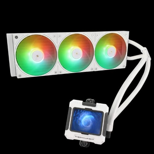 thermalright frozen warframe 360 argb cpu liquid cooler white 3