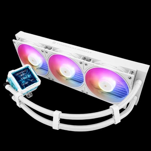 thermalright frozen warframe pro 360 argb liquid cooler white