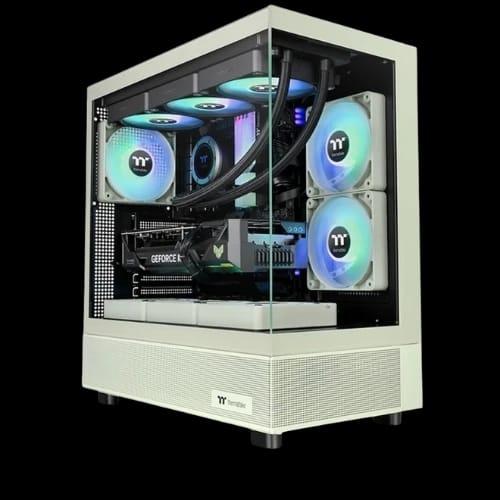 thermaltake view 270 plus tg argb mid tower chassis matcha green 1