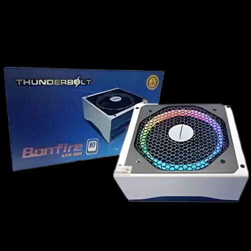 thunderbolt 850w 80 silver gaming rgb fan power supply with box
