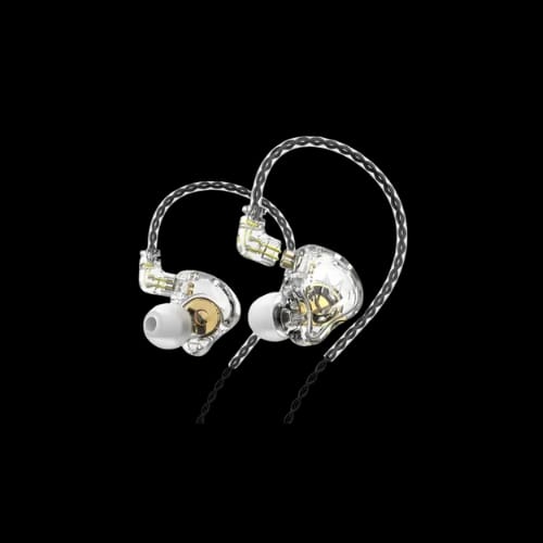 trn mt1 professional grade dynamic driver in ear monitor earphone white