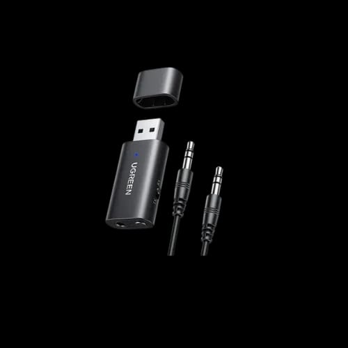 ugreen cm523 usb 20 to 35mm bluetooth adapter transmitterreceiver with audio cable