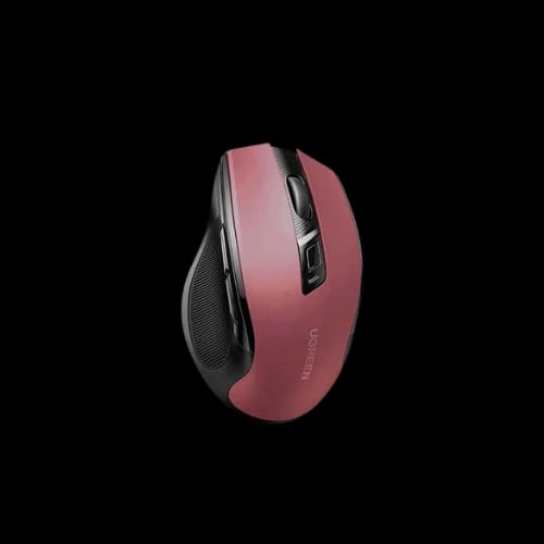 ugreen mu006 25752 wireless dual mode red ergonomic silent mouse angled