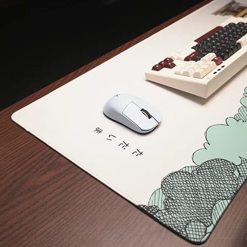 ukiru mouse pad desk mat with mouse on printed surface 1