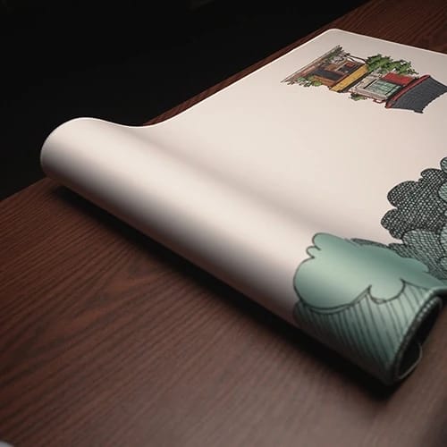 ukiru mouse pad rolled desk mat showing flexible build 1