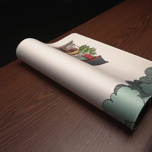 ukiru mouse pad rolled desk mat showing flexible build 2