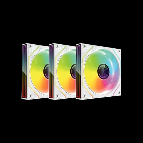 value top cr10 1236argb 12cm infinite mirror argb fan kit white 3 fan together