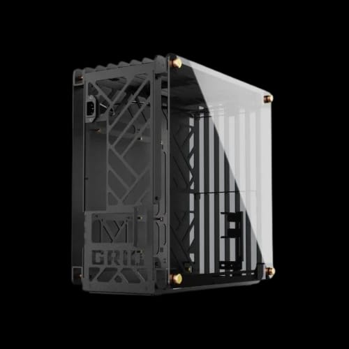 value top mloong grid series open frame gaming case black 2