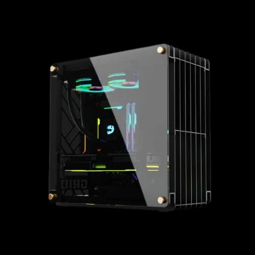 value top mloong grid series open frame gaming case black