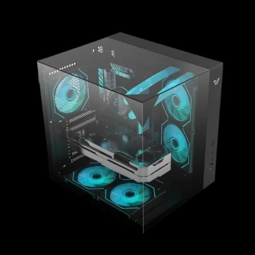 value top twister 360 atx gaming casing black view