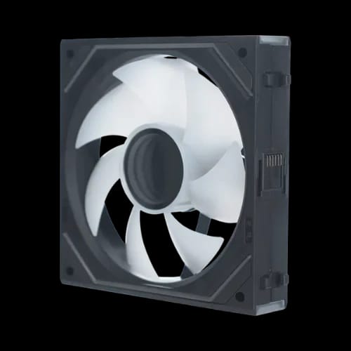 vendy pureflow lite infinity core 120mm case fan black angle view 1