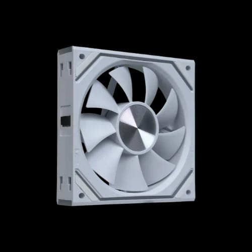 vendy pureflow lite solid core 120mm building block case fan single pack white angled