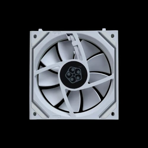 vendy pureflow lite solid core 120mm building block case fan single pack white back