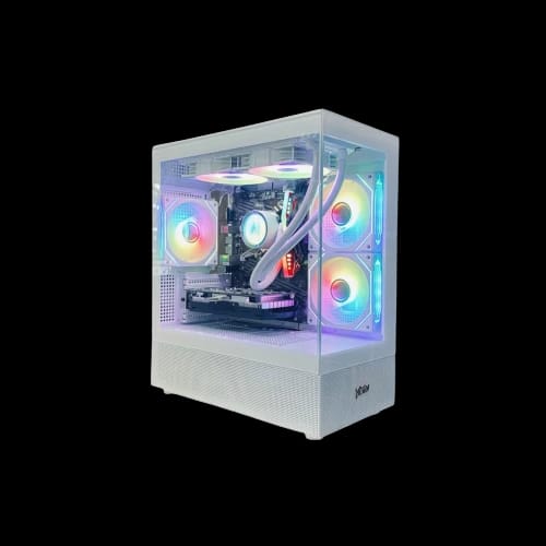 virtu h50w gold gaming case white