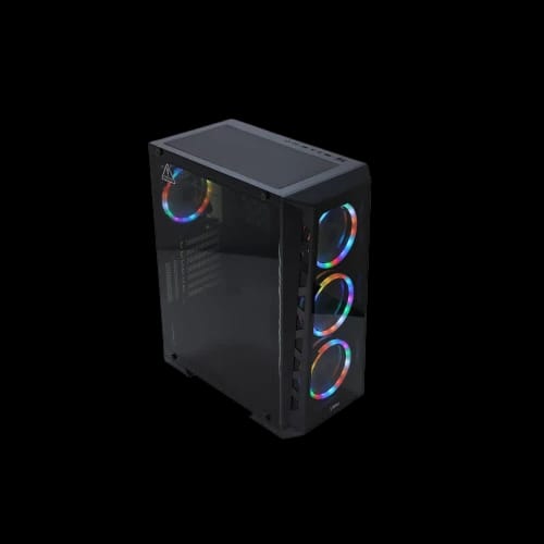 virtu mi2w argb gaming case black 2