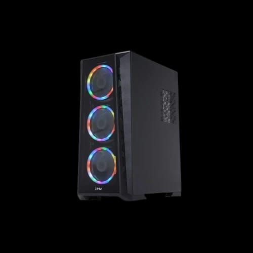 virtu mi2w argb gaming case black 3