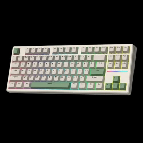 weikav wk87 keyboard tri mode mechanical keyboard green