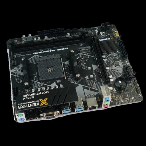 xenthra xn b450m vh pro amd am4 mirco atx motherboard ports