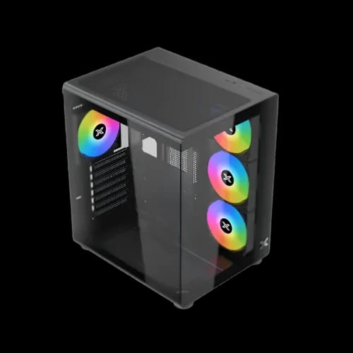 xigmatek aqua compact air mid tower atx gaming casing top
