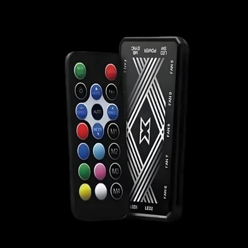xigmatek galaxy iii essential 120mm rgb case fan black controller