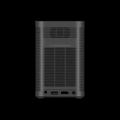 xinji px1 portable projector back panel connectivity view