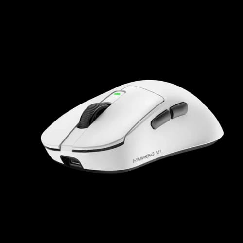 xinmeng m1 tri mode gaming mouse white left site view
