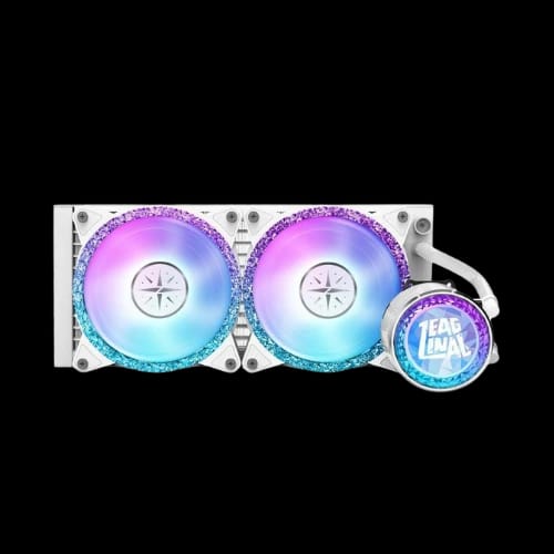 yeston zeaginal zc 240 argb bling bling cpu cooler white
