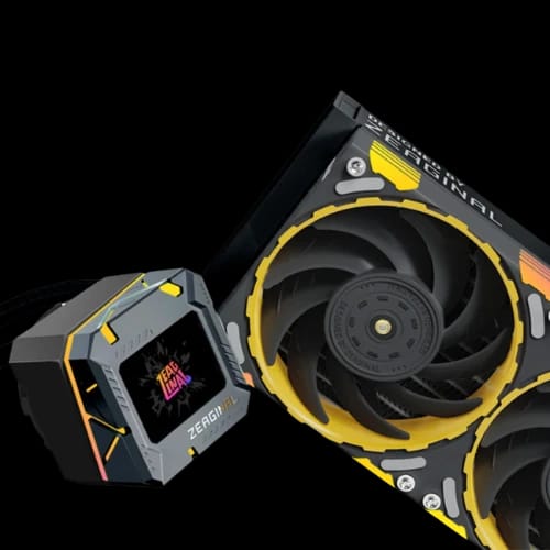 yeston zeaginal zc zeus xt 360mm argb liquid cooler with lcd display screen
