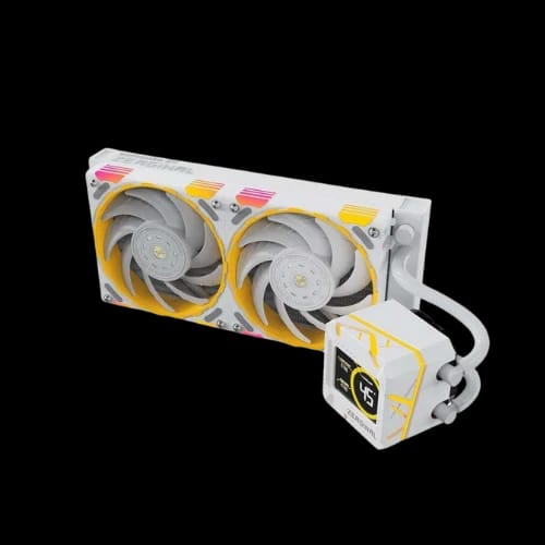 yeston zeaginal zeus 240mm lcd screen argb liquid cpu cooler white