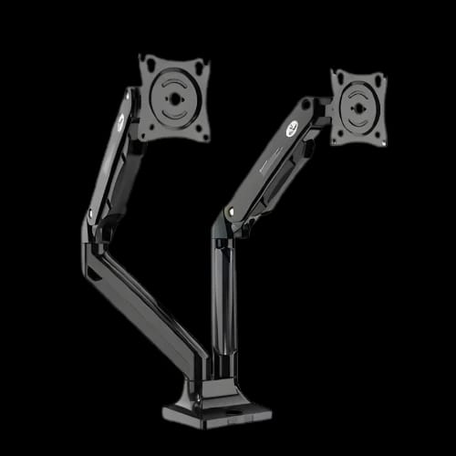 zeno m10d b 17 32 inch double arm gas strut desktop monitor stand main