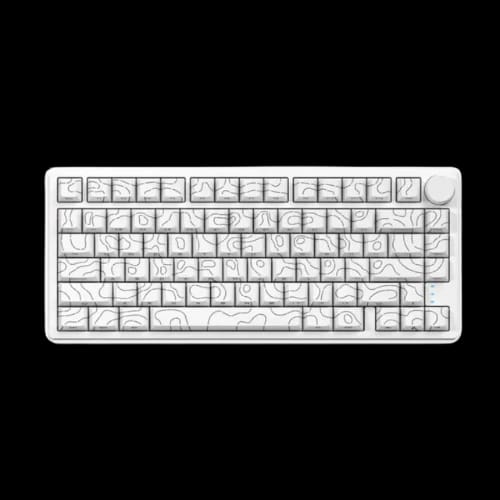 zifriend rx75 pro tri mode mechanical keyboard white flowing blue switch