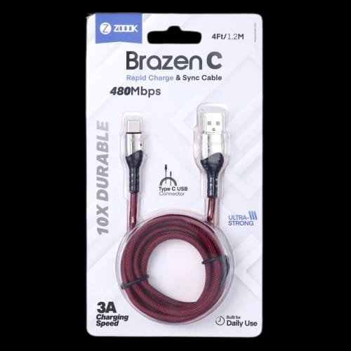 zoook brazen c usb type c rapid charge sync cable