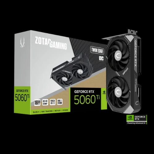 zotac gaming geforce rtx 5060 ti 16gb twin edge oc graphics card