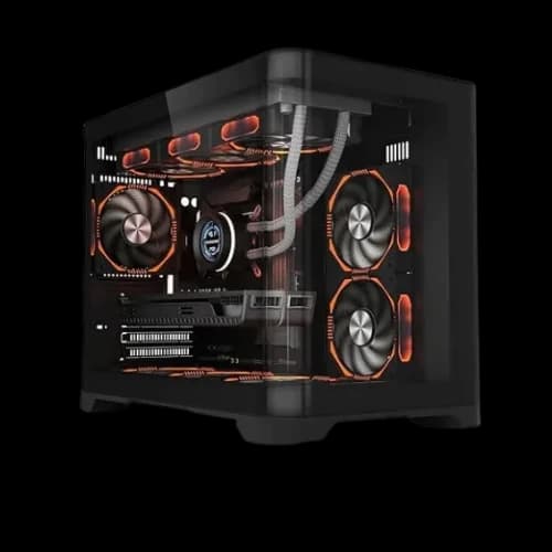 1STPLAYER UV6 M-ATX Mid Tower Gaming Casing (Black)