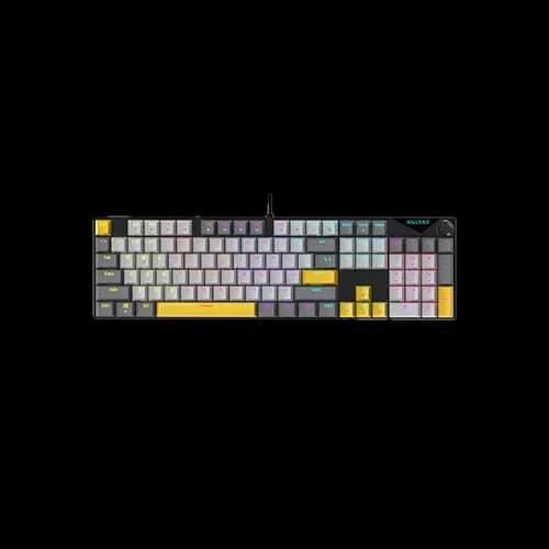 Ajazz NK104 Wired Hot Swap Black-Grey-Yellow Mechanical Keyboard Blue Switch