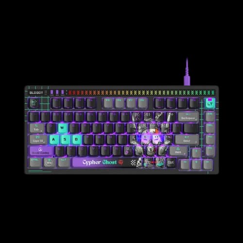 A4TECH Bloody AT75 RGB Wired Mechanical Gaming Keyboard (Cypher Ghost)