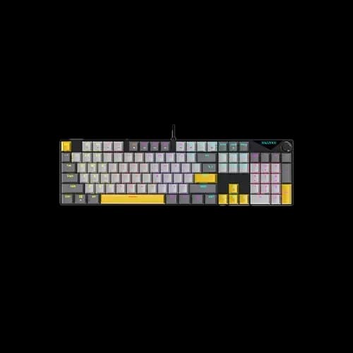 Ajazz NK104 Wired Hot Swap Black-Grey-Yellow Mechanical Keyboard AS Red Switch