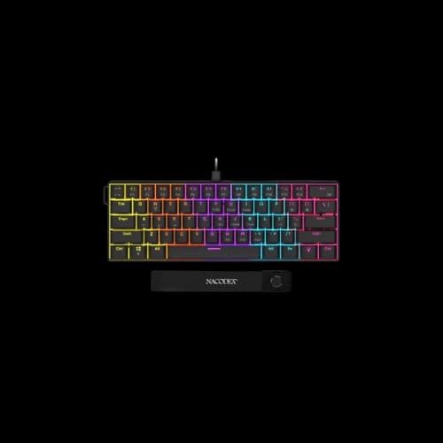 AJAZZ NK61 Wired Mechanical Gaming Keyboard (Black Keycaps, Red Switch)