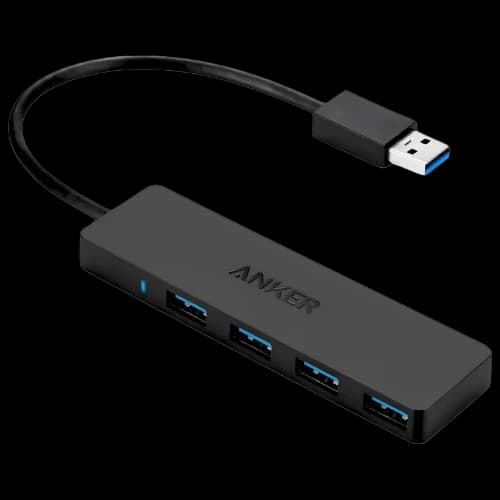 Anker 4-Port Ultra Slim USB 3.0 Data 20cm Hub (Black)