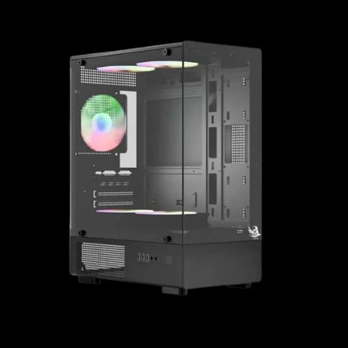 ARS Snow J-330-1 ARGB M-ATX Mid Tower Desktop Gaming Casing (Black)