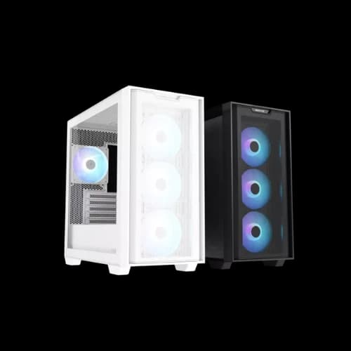 ASUS A21 Plus mATX ARGB Gaming Casing with 4 Pre-Installed ARGB Fans