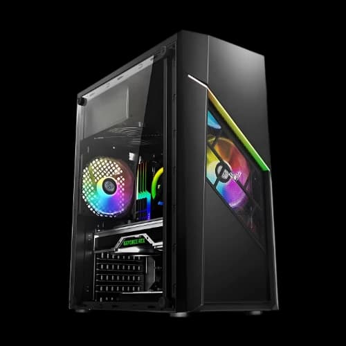 AULA FZ003 Mid Tower Gaming Desktop Case (Black)