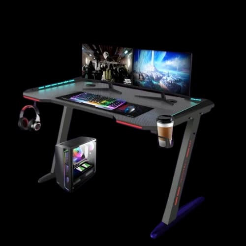 BESMILE Z Shaped Gaming Desk